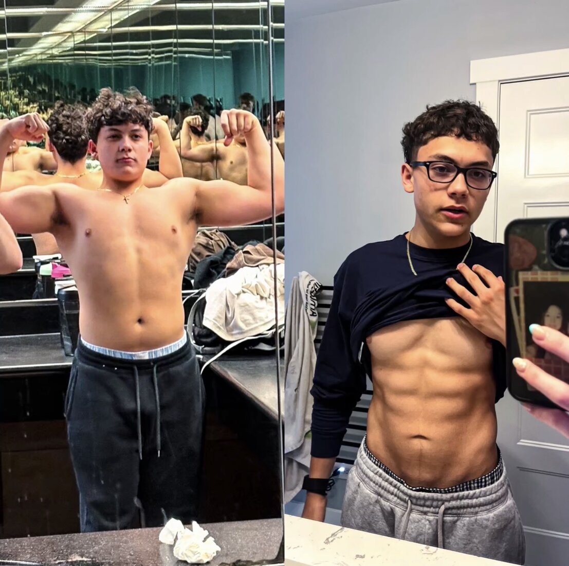 Client before and after transformation collage